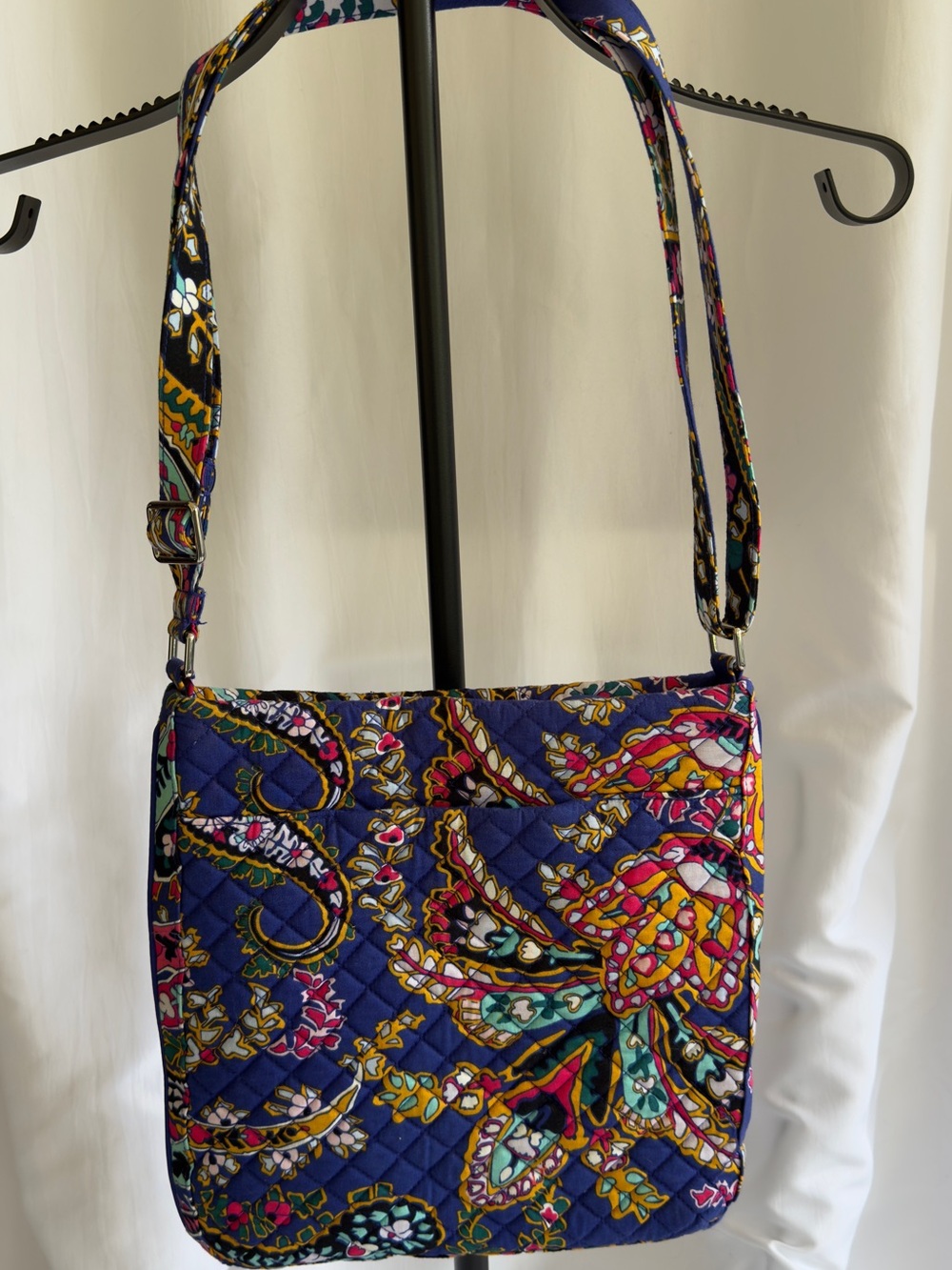Vera Bradley Romantic Paisley Triple Zip Crossbody Bag Fall 2018 Retired NWOT - Picture 2 of 4